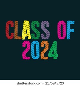 Class Of 2024 Printable Vector Design