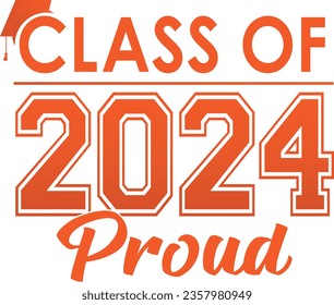 Class of 2024 PROUD Logo with Graduation Cap