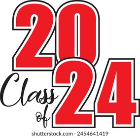 Class of 2024 Stacked Black and White Banner