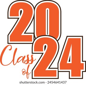 Klasse von 2024 Stacked Schwarz-Weiß-Banner