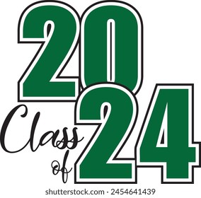 Class of 2024 Stacked Black and White Banner
