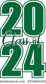 Class of 2024 Stacked Black and White Banner