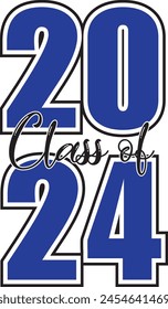Class of 2024 Stacked Black and White Banner