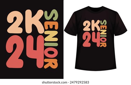 Class of 2024 t-shirt design, high school or college graduate event or party t-shirt Design, Graduation T-Shirt Design.