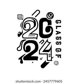Class of 2024 typography design art