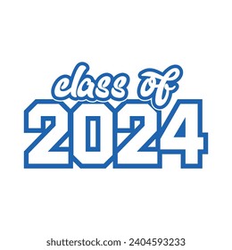 Class OF 2024 typography design with map vector. Editable college t-shirt design printable text effect vector	