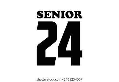 Class of 2024 typography design vector. Text for design, congratulation event, T-shirt, party, high school or college graduate. Editable class of 2024 typography design	