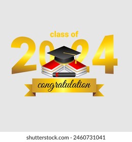 class of 2024 vector design for graduation