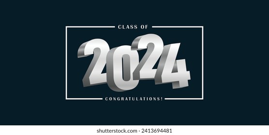 class of 2024 vector illustration background 