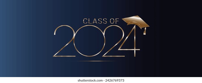 Class of 2024 Vector illustration for graduation