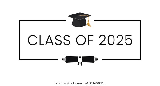 Class of 2025 Background minimalist design, Greeting Card