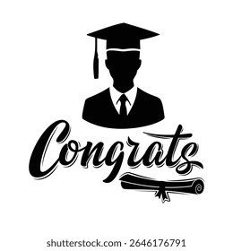 Class of 2025. Congratulation graduates flat style design template. Graduation ceremony Vector illustration
