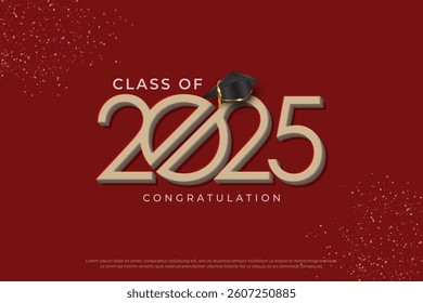 Class of 2025, Congratulations to the Class of 2025, logo concept for High School or University. Vector illustration