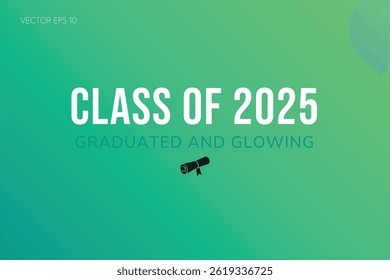 Class of 2025 Graduated and Glowing Diploma Icon