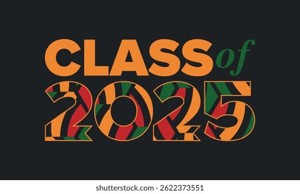 Class of 2025. Graduation congratulations. Senior. College and university students. Education concept. Poster, card, banner and background. Vector illustration