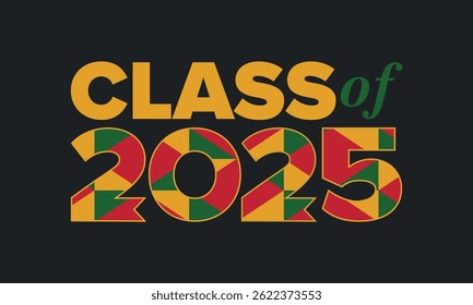 Class of 2025. Graduation congratulations. Senior. College and university students. Education concept. Poster, card, banner and background. Vector illustration