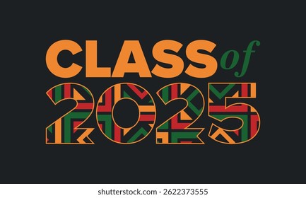 Classe de 2025. Parabéns pela formatura. Senior. Universitários e universitários. Conceito de educação. Cartaz, cartão, faixa e fundo. Ilustração vetorial