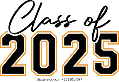 Class of 2025, Graduation design in vector file