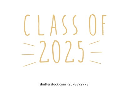 Class Of 2025 Graduation retro vintage typography sublimation on white background