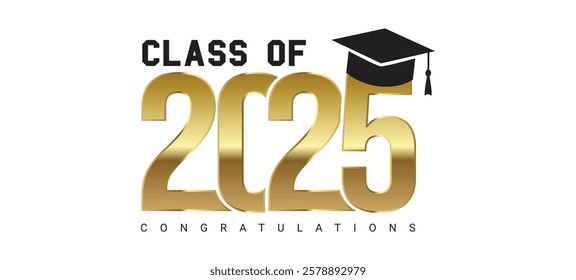 Class Of 2025 Graduation retro vintage typography sublimation on white background