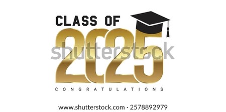 Class Of 2025 Graduation retro vintage typography sublimation on white background