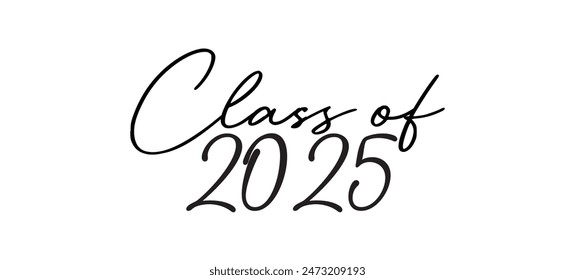 Clase de 2025 Tipografía de graduación Cita de graduación sobre fondo blanco