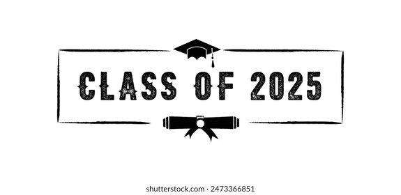Class of 2025 Graduation typography Graduation Quote on white background