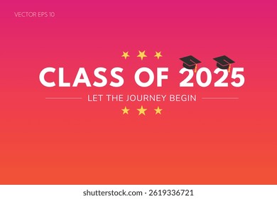 Class of 2025 Let the Journey Begin Graduation Poster