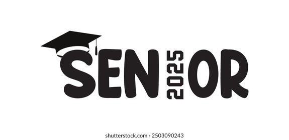 Class of 2025 Quote Typography Illustration Graduation Greeting Card Vector Design