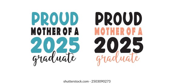 Clase de 2025 Cotización Tipografía Ilustración Graduación Tarjeta de felicitación Diseño de Vector