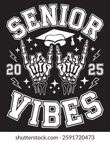 Class of 2025 Senior Graduation Vector. Finally Graduate, College Grad, Grad School Design for Posters, Mugs, Apparel, and Clothing Prints. Perfect for Graduation Celebrations and Gift Ideas