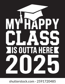 Class of 2025 Senior Graduation Vector. Finally Graduate, College Grad, Grad School Design for Posters, Mugs, Apparel, and Clothing Prints. Perfect for Graduation Celebrations and Gift Ideas