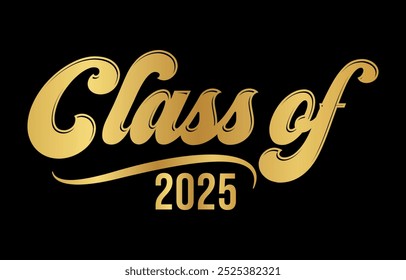 Classe de 2025 vetor de design tipográfico. Texto para design, evento de congratulação, camiseta, festa, ensino médio ou pós-graduação da faculdade. Classe editável de design tipográfico 2025