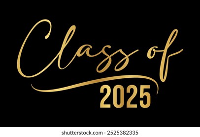 Classe de 2025 vetor de design tipográfico. Texto para design, evento de congratulação, camiseta, festa, ensino médio ou pós-graduação da faculdade. Classe editável de design tipográfico 2025