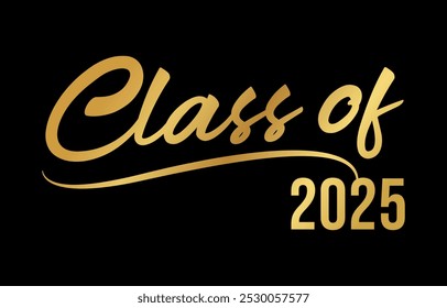 Classe de 2025 vetor de design tipográfico. Texto para design, evento de congratulação, camiseta, festa, ensino médio ou pós-graduação da faculdade. Classe editável de design tipográfico 2025