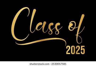 Classe de 2025 vetor de design tipográfico. Texto para design, evento de congratulação, camiseta, festa, ensino médio ou pós-graduação da faculdade. Classe editável de design tipográfico 2025