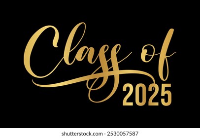 Classe de 2025 vetor de design tipográfico. Texto para design, evento de congratulação, camiseta, festa, ensino médio ou pós-graduação da faculdade. Classe editável de design tipográfico 2025