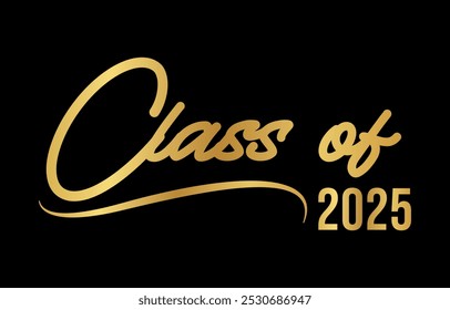 Classe de 2025 vetor de design tipográfico. Texto para design, evento de congratulação, camiseta, festa, ensino médio ou pós-graduação da faculdade. Classe editável de design tipográfico 2025