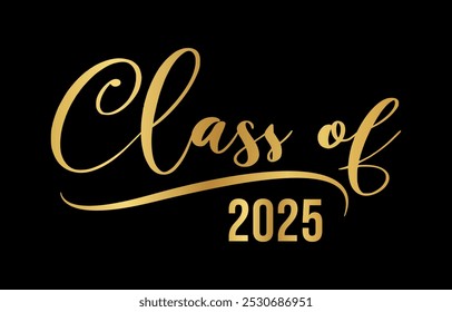 Classe de 2025 vetor de design tipográfico. Texto para design, evento de congratulação, camiseta, festa, ensino médio ou pós-graduação da faculdade. Classe editável de design tipográfico 2025