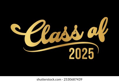 Classe de 2025 vetor de design tipográfico. Texto para design, evento de congratulação, camiseta, festa, ensino médio ou pós-graduação da faculdade. Classe editável de design tipográfico 2025