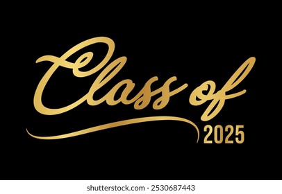 Classe de 2025 vetor de design tipográfico. Texto para design, evento de congratulação, camiseta, festa, ensino médio ou pós-graduação da faculdade. Classe editável de design tipográfico 2025