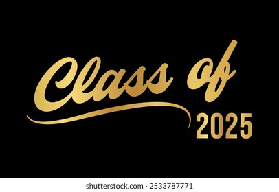 Classe de 2025 vetor de design tipográfico. Texto para design, evento de congratulação, camiseta, festa, ensino médio ou pós-graduação da faculdade. Classe editável de design tipográfico 2025