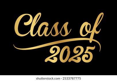 Classe de 2025 vetor de design tipográfico. Texto para design, evento de congratulação, camiseta, festa, ensino médio ou pós-graduação da faculdade. Classe editável de design tipográfico 2025