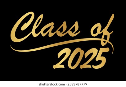 Classe de 2025 vetor de design tipográfico. Texto para design, evento de congratulação, camiseta, festa, ensino médio ou pós-graduação da faculdade. Classe editável de design tipográfico 2025