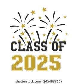 Class Of 2025 Vector, T shirt Design White Background