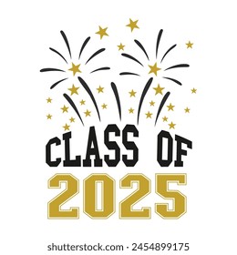Class Of 2025 Vector, T shirt Design White Background