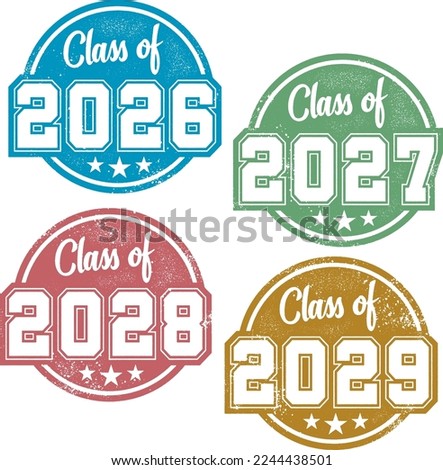 Class of 2026, 2027, 2028, and 2029 Graduation Stamps