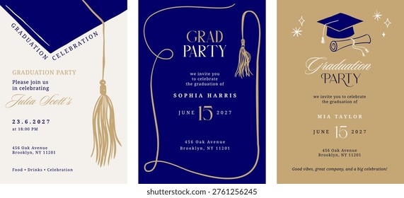 Clase 2026 elegantes invitaciones