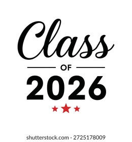 Classe de 2026 modelo de anúncio de graduação Vetor