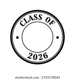 Clase de Vector de diseño de sello de graduación 2026